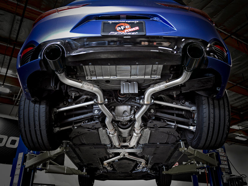 aFe POWER Takeda 2.5in 304 SS CB Exhaust w/ Black Tips 17-19 Infiniti Q60 V6-3.0L (tt) - DTX Performance