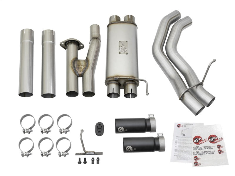 aFe POWER Rebel Series 3in 409 SS Cat Back Exhaust w/ Black Tips 17 Ford F-150 Raptor V6-3.5L - DTX Performance