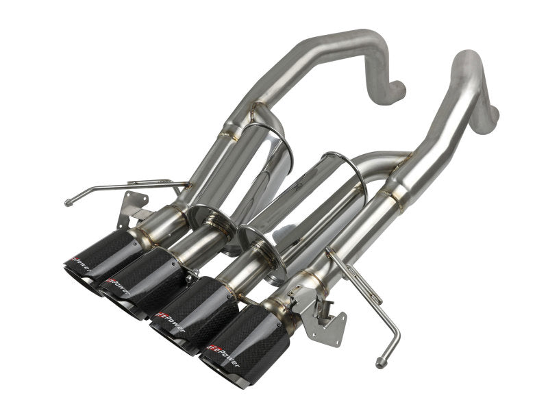 aFe MACHForce XP Axle Back 304SS Exhaust w/ Carbon Fiber Tips 15-19 Chevy Corvette Z06 - DTX Performance