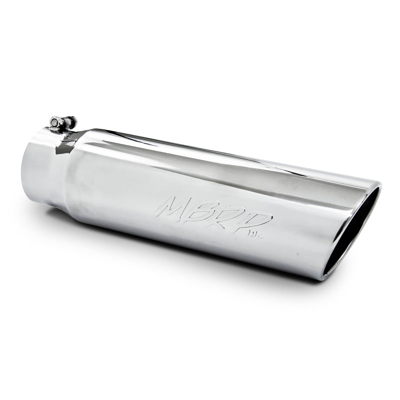 MBRP Universal 5in OD Angled Rolled End 4in Inlet 18in Lgth T304 Exhaust Tip - DTX Performance