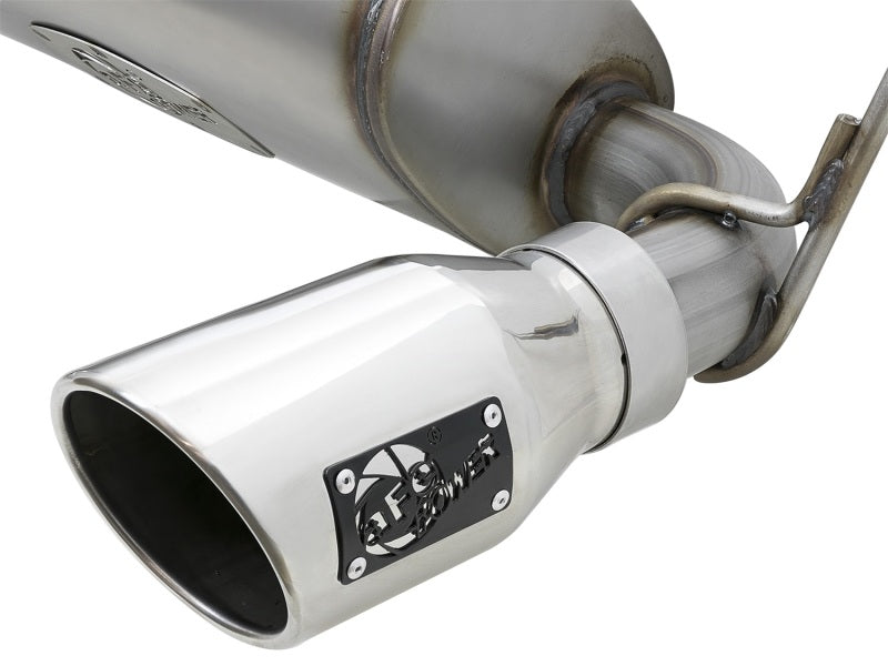 aFe Rebel Series 2.5in 409 SS Axle-Back Exhaust w/Polished Tips 07+ Jeep Wrangler (JK) V6 3.6L/3.8L - DTX Performance