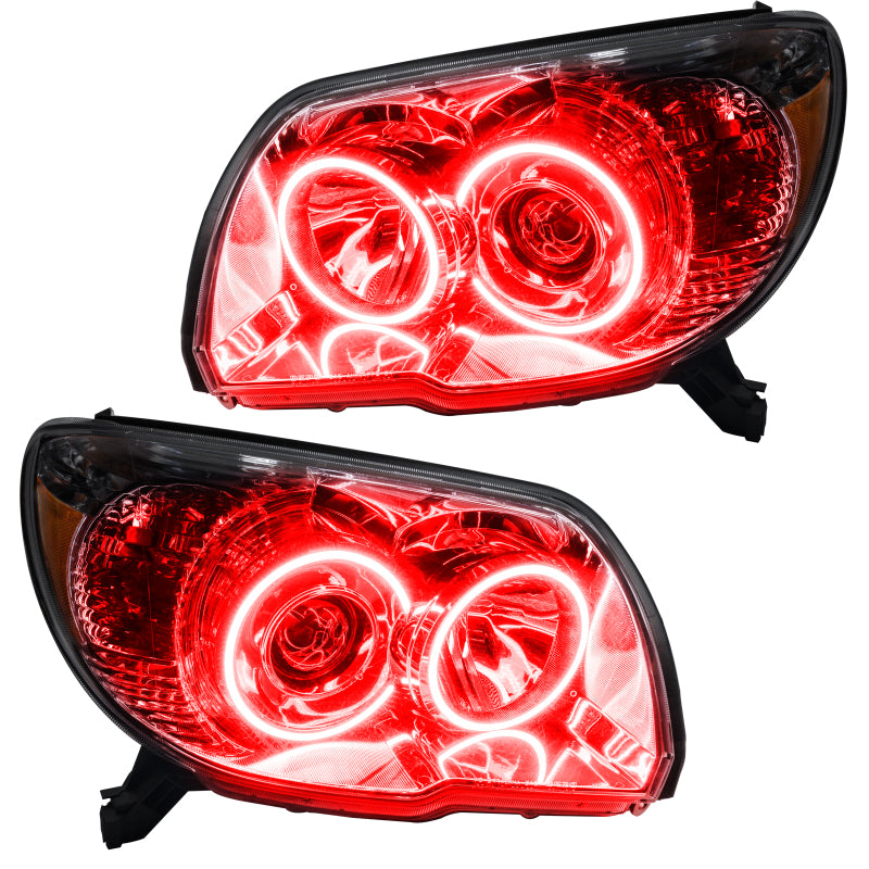 Oracle Lighting 06-09 Toyota 4-Runner Sport Pre-Assembled LED Halo Headlights -Red - DTX Performance