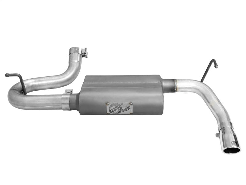 aFe Scorpion 2-1/2in Alum Steel Axle-Back Exhaust w/Polished Tip 07-18 Jeep Wrangler JK V6-3.6/3.8L - DTX Performance