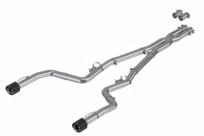 MBRP 17-21 Charger 5.7L/6.2L/6.4L 3in Race Profile Cat-Back w/Dual Carbon Fiber Tips T304 SS Exhaust - DTX Performance