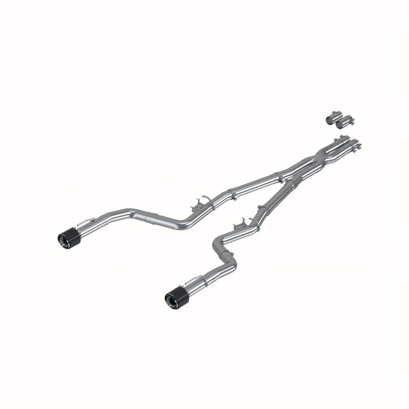 MBRP 17-21 Charger 5.7L/6.2L/6.4L 3in Race Profile Cat-Back w/Dual Carbon Fiber Tips T304 SS Exhaust - DTX Performance