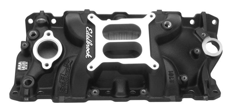 Edelbrock Manifold SBC Performer Eps Intake Black - DTX Performance