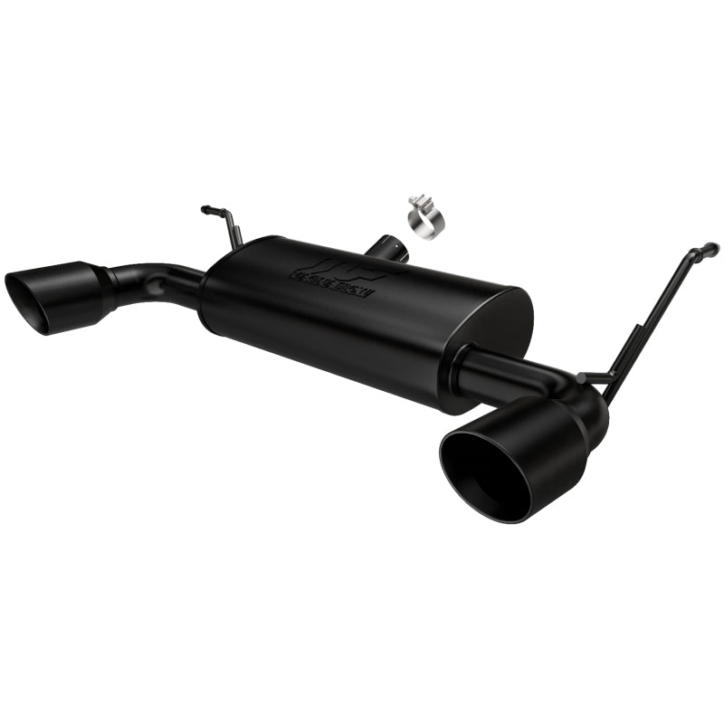 MagnaFlow 07-17 Jeep Wrangler JK 3.8/3.6L Dual Split Rear Exit Black Axle-Back Exhaust - DTX Performance