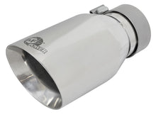 Load image into Gallery viewer, aFe MACH Force-Xp Univ 304 SS Double-Wall Clamp-On Exhaust Tip - Polished - 3in Inlet - 4.5in Outlet - DTX Performance