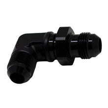 Load image into Gallery viewer, DeatschWerks 8AN Male Flare to 8AN Male Flare Bulkhead Adapter 90-Degree - Anodized Matte Black - DTX Performance