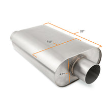 Load image into Gallery viewer, Mishimoto Universal Muffler with 3.0in Offset Inlet/Outlet - Brushed - DTX Performance