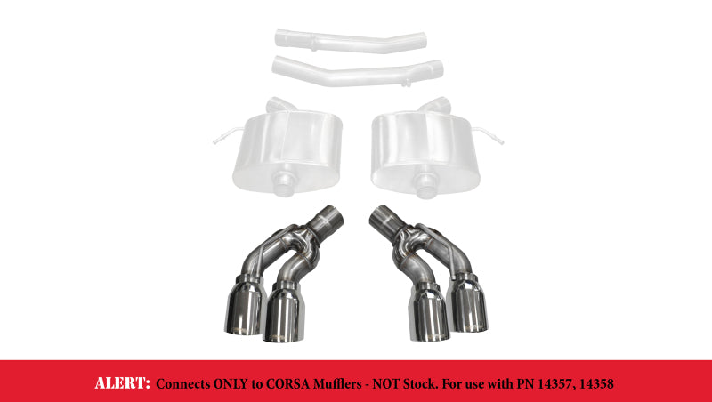 Corsa 16-17 Cadillac CTS-V 2.75in Inlet / 4.0in Outlet Polished Tip Kit (For Corsa Exhaust Only) - DTX Performance