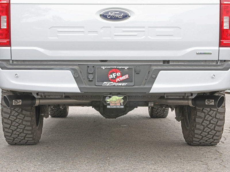 aFe Gemini XV 3in 304 SS Cat-Back Exhaust 2021 Ford F-150 V6 2.7L/3.5L (tt)/V8 5.0L w/ CO Black Tips - DTX Performance