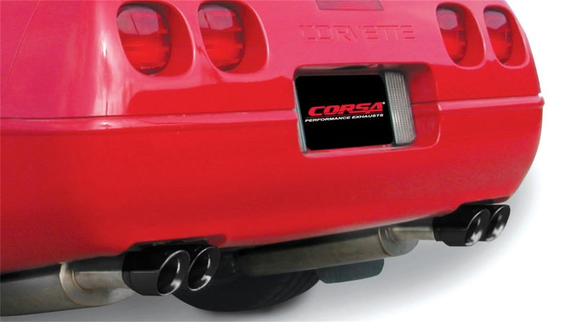 Corsa 86-91 Chevrolet Corvette C4 5.7L V8 L98 Black Sport Cat-Back Exhaust - DTX Performance