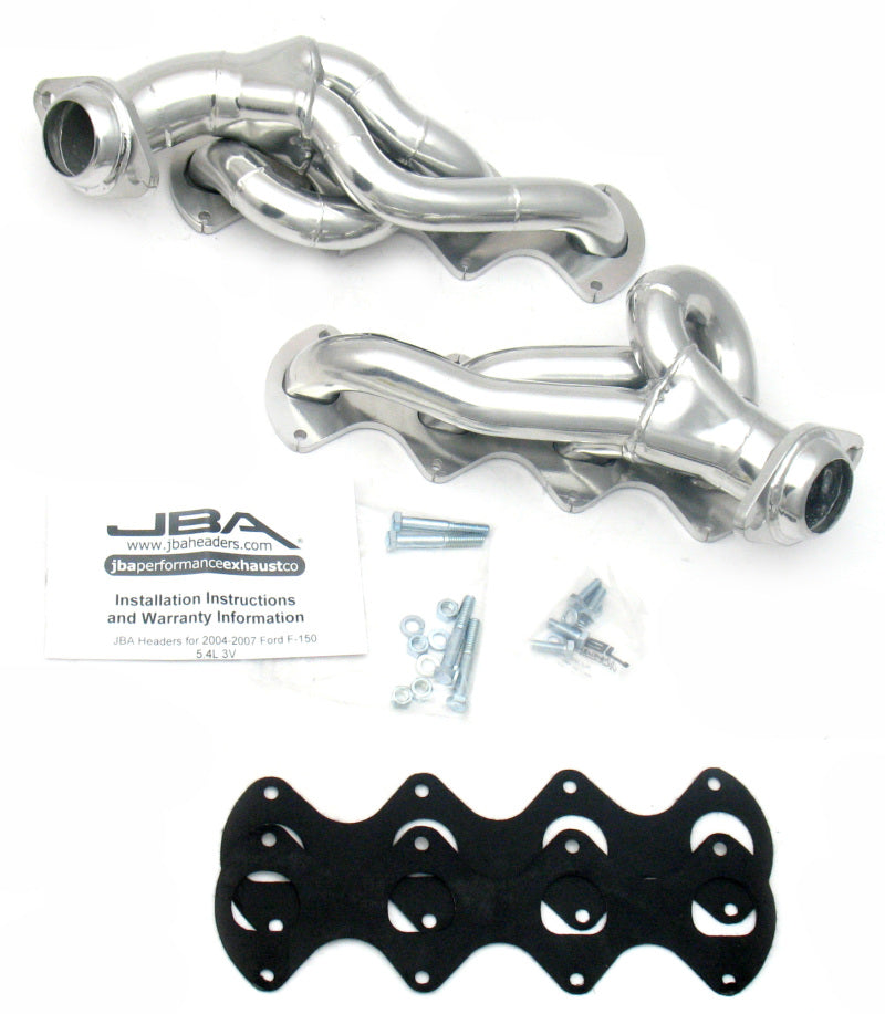 JBA 05-10 Ford F-Series 5.4L 3V 1-5/8in Primary Silver Ctd Cat4Ward Header - DTX Performance