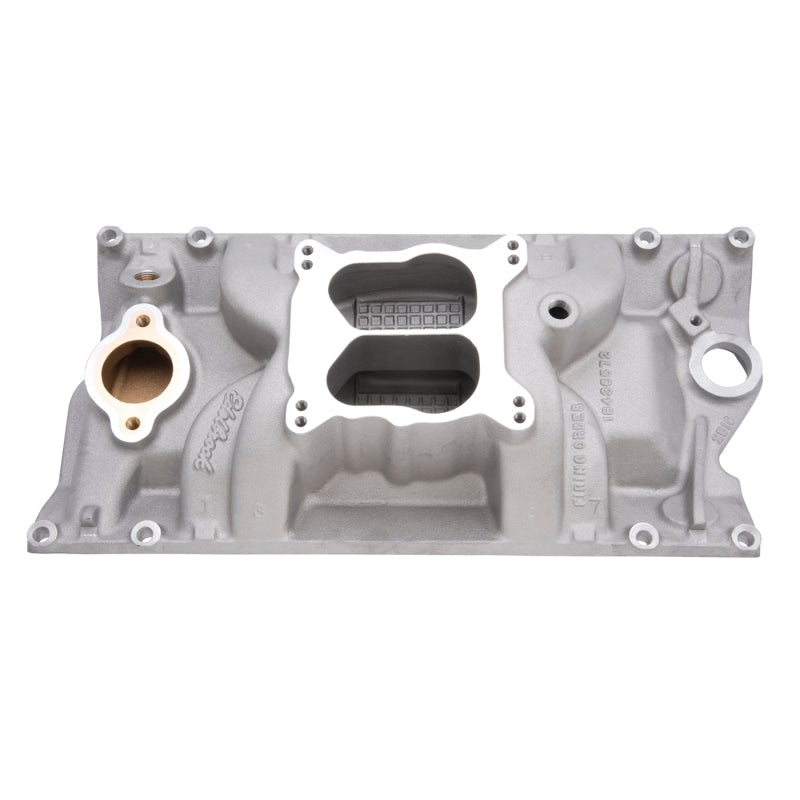 Edelbrock Manifold SBC Performer RPM Vortec Marine As-Cast - DTX Performance