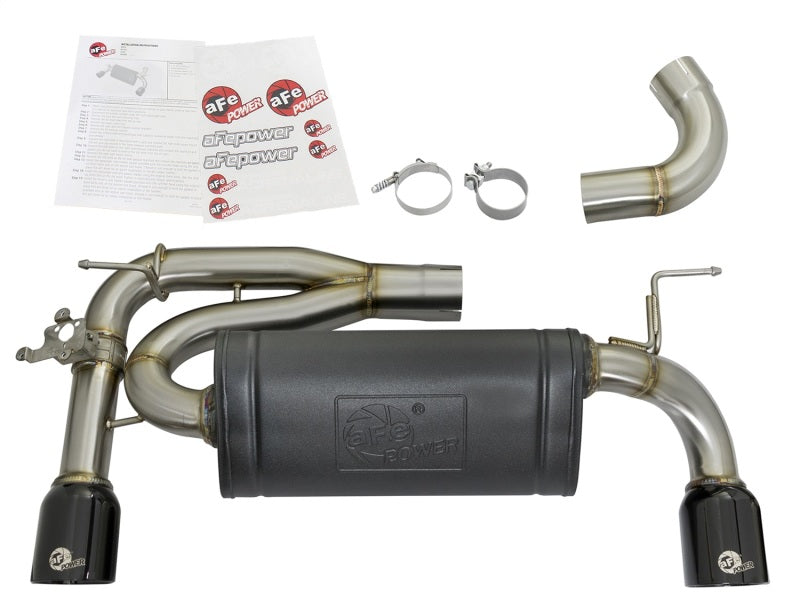 aFe MACHForce XP 16-17 BMW 340i/iX 440i/iX L6-3.0L (t) SS Axle-Back Exhaust w/Black Tip - DTX Performance