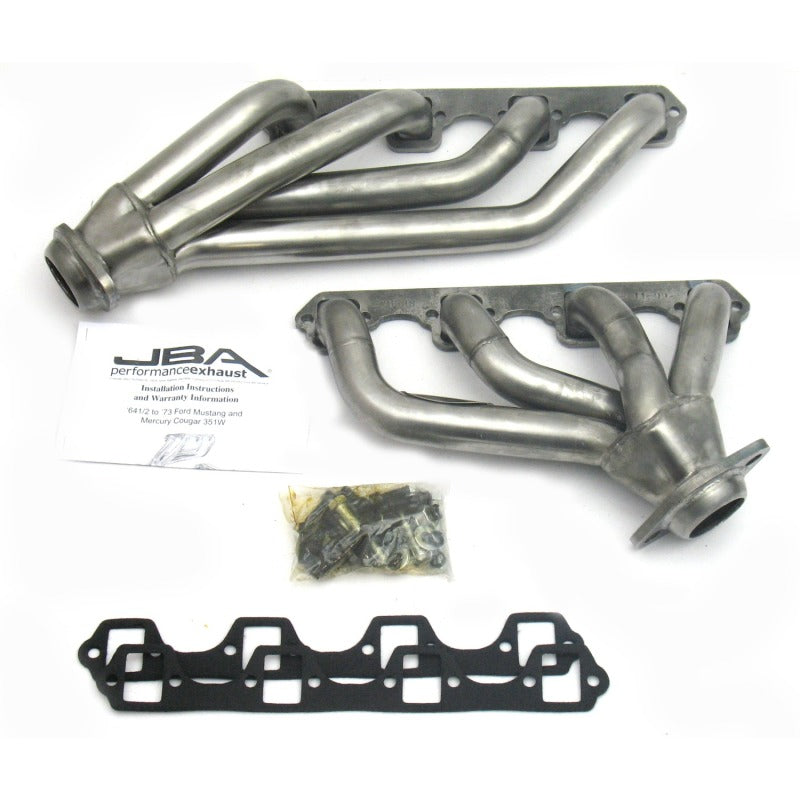 JBA 65-73 Ford Mustang 351W SBF 1-5/8in Primary Raw 409SS Mid Length Header - DTX Performance