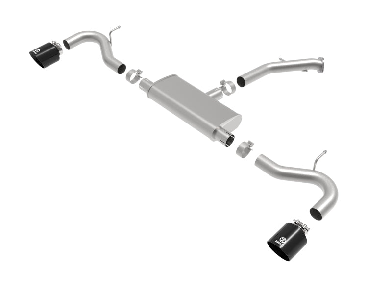 aFe Takeda Series 2.5in 409 SS Axle-Back Exhaust 18-20 Hyundai Elantra GT L4-1.6L(t) w/ Black Tips - DTX Performance