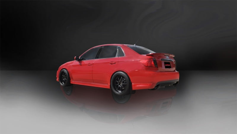 Corsa 08-10 Subaru Impreza WRX Sedan 2.5L Turbo Manual 3in Sport Cat-Back Exhaust w/4in Black Tips - DTX Performance