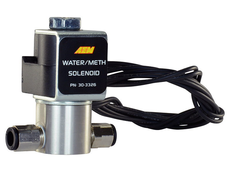 AEM Water/Methanol Injection System - High-Flow Low-Current WMI Solenoid - 200PSI 1/8in-27NPT In/Out - DTX Performance