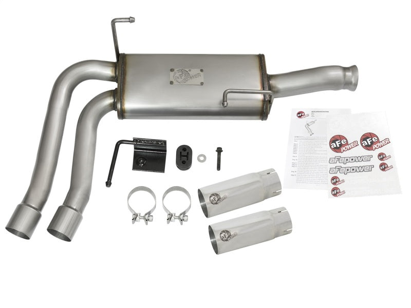 aFe Rebel Series CB Middle-Side Exit SS Exhaust w/ Polished Tips 09-16 GM Silverado/Sierra V6/V8 - DTX Performance