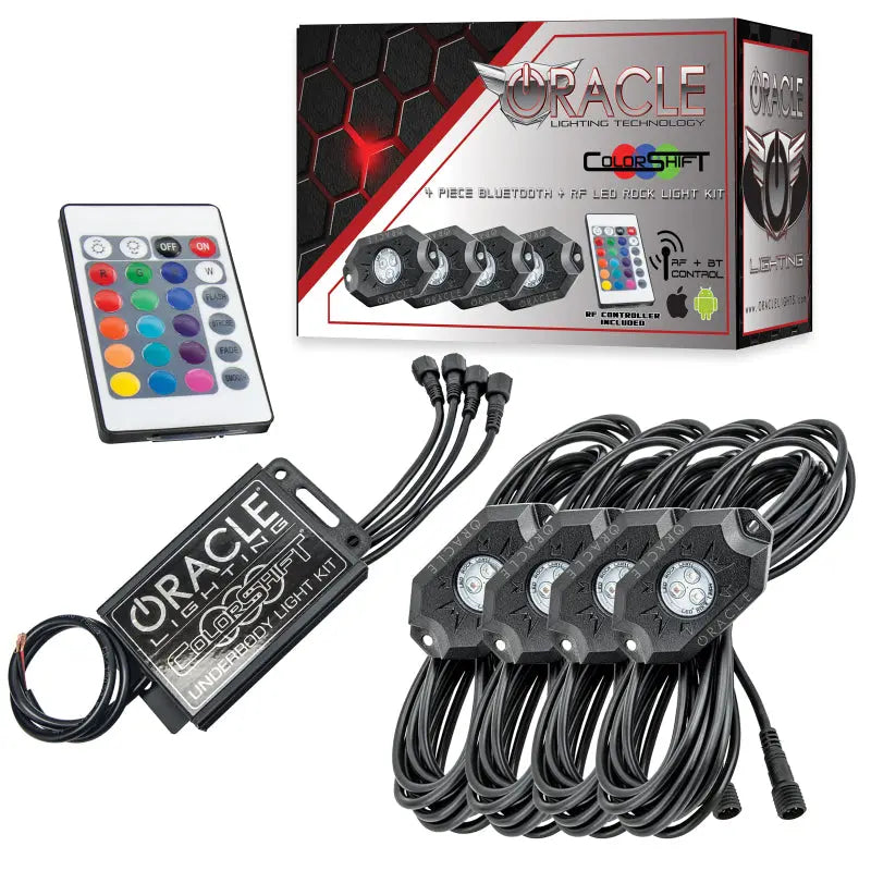 Oracle Bluetooth + RF Underbody Rock Light Kit - 4 PCS - ColorSHIFT - DTX Performance