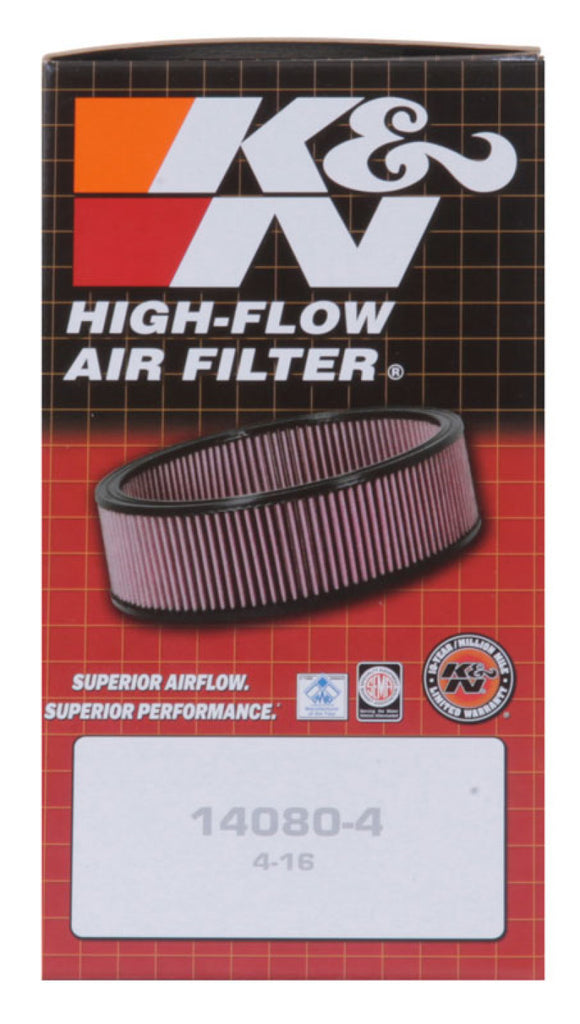 K&N Custom Racing Assembly - Round Tapered - Red 1.656in Neck Flange - 2.25in Over Height - DTX Performance