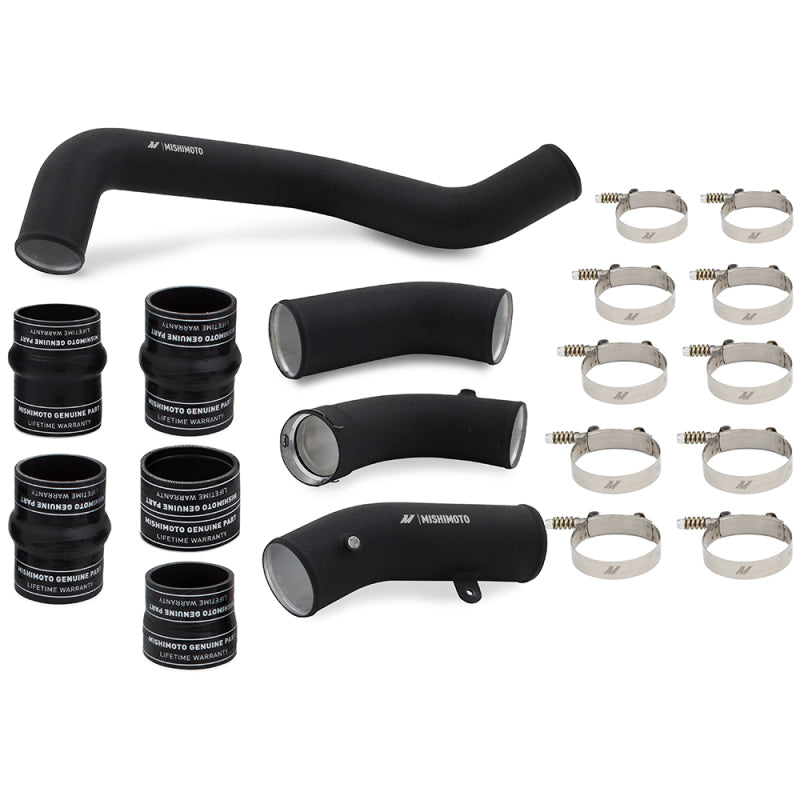 Mishimoto 17-19 GM 6.6L L5P Intercooler Pipe + Boot Kit Wrinkle Black - DTX Performance