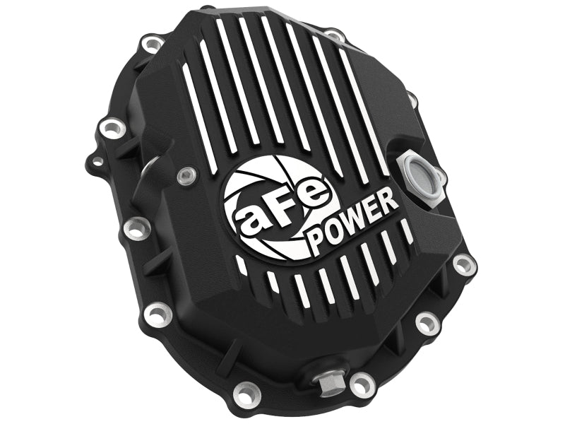 AFE Power 11-18 GM 2500-3500 AAM 9.25 Axle Front Differential Cover Black Machined Street Series - DTX Performance