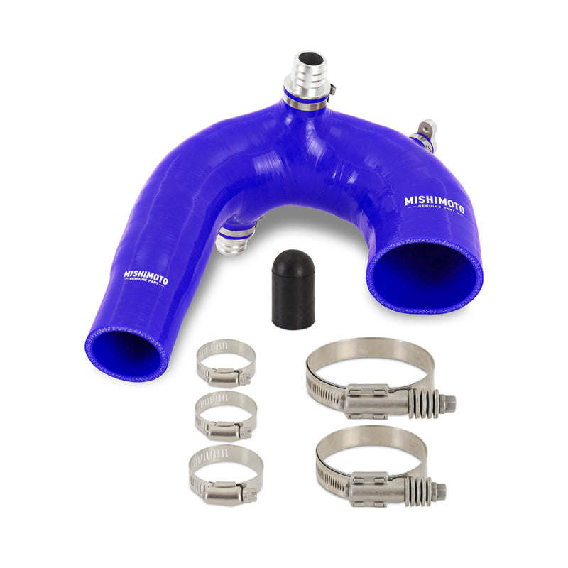 Mishimoto 2016+ Polaris RZR XP Turbo Silicone Intake J-Tube - Blue - DTX Performance