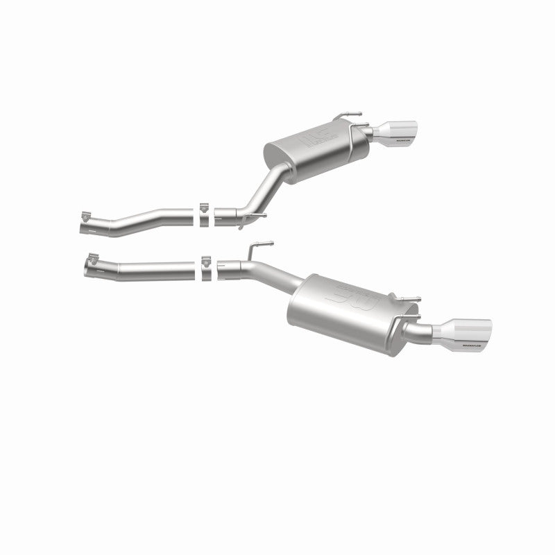 MagnaFlow Axle-Back Stainless Dual Split 4in Polished Tips 10-15 Chevrolet Camaro Convert. 3.6L V6 - DTX Performance