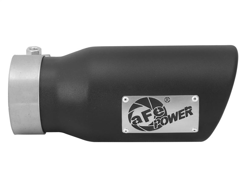 aFe MACHForce XP 3in Inlet x 4in Outlet x 9in Length Clamp-On Black Tip - DTX Performance