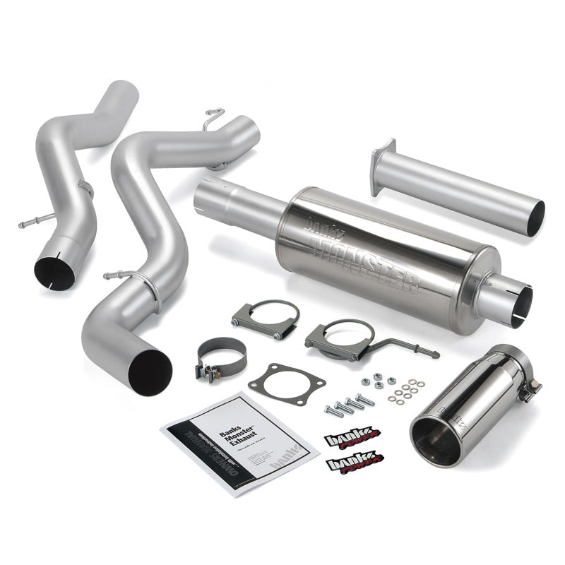 Banks Power 02-05 Chevy 6.6L SCLB Monster Exhaust System - SS Single Exhaust w/ Chrome Tip - DTX Performance