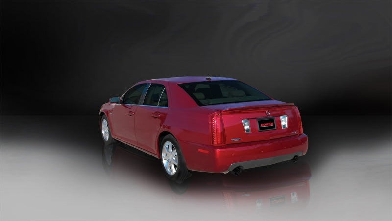 Corsa 05-07 Cadillac STS 4.6L 2.5in Axle-Back Dual Rear w Single 4in Black Pro-Series Tips - DTX Performance