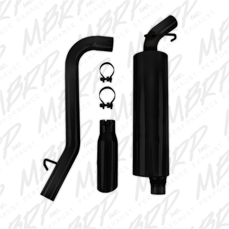 MBRP 97-99 Jeep Wrangler (TJ) Inline-4 2.5L, Inline-6 4.0L 2 1/2in Cat Back Single Side Black Coated - DTX Performance