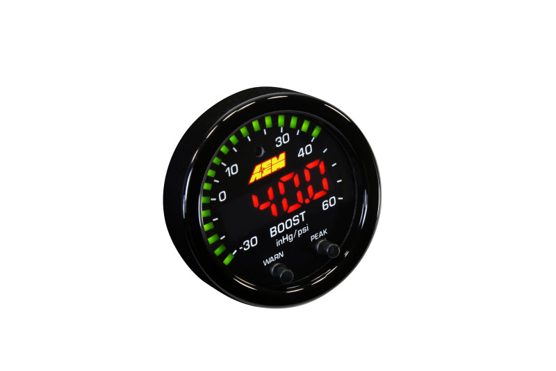 AEM X-Series Boost Pressure -30inHg 60psi Gauge Kit - DTX Performance