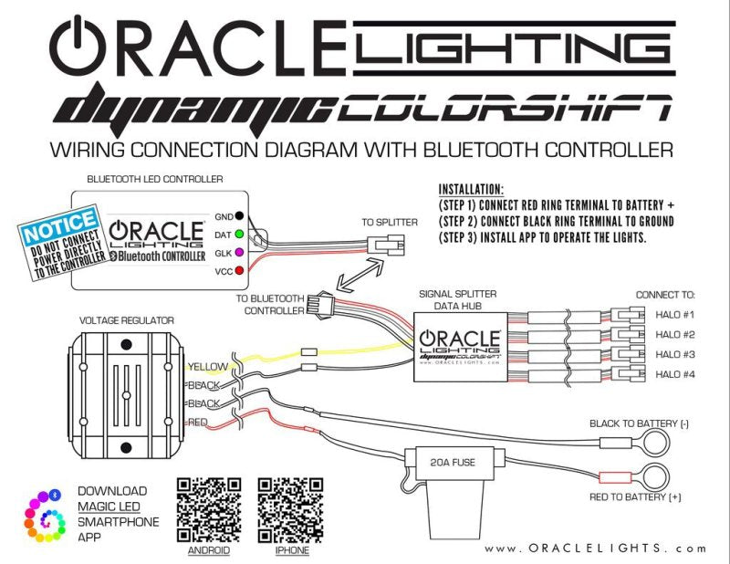 Oracle 08-19 Polaris RZR 570/800/900 Dynamic RGB+W Headlight Halo Kit - ColorSHIFT - Dynamic - DTX Performance