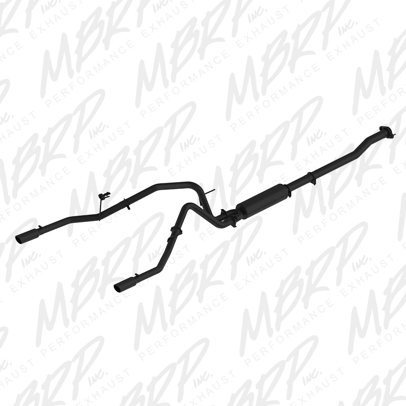 MBRP 11-14 Ford F-150 V6 Ecoboost Black Coated 2.5in Cat-Back Dual Rear Exit Exhaust System - DTX Performance