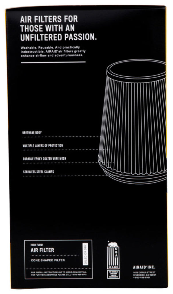 Airaid Universal Air Filter - Cone 3 1/2 x 6 x 4 5/8 x 9 - DTX Performance