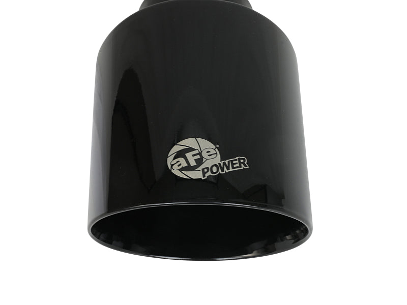 aFe Takeda 409 SS Clamp-On Exhaust Tip 2.5in. Inlet / 4.5in. Outlet / 7in. L - Black - DTX Performance