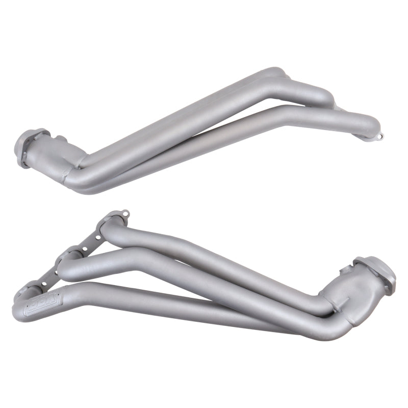 BBK 05-10 Dodge Challenger V6 Long Tube Exhaust Headers And Y Pipe And Converters - 1-5/8 Chrome - DTX Performance