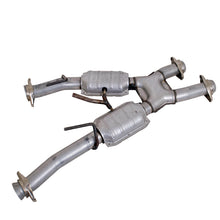 Load image into Gallery viewer, BBK 79-93 Mustang 5.0 Short Mid X Pipe w Catalytic Converters 2-1/2 For Automatic Long Tube Headers - DTX Performance