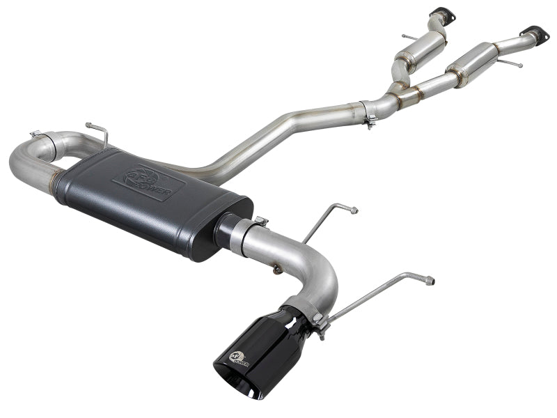 aFe Large Bore HD 3in 304 SS Cat-Back Exhaust w/ Black Tips 14-19 Jeep Grand Cherokee (WK2) V6-3.6L - DTX Performance