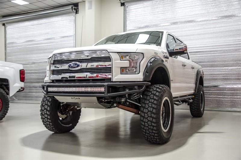 N-Fab M-RDS Front Bumper 15-17 Ford F150 - Tex. Black w/Silver Skid Plate - DTX Performance