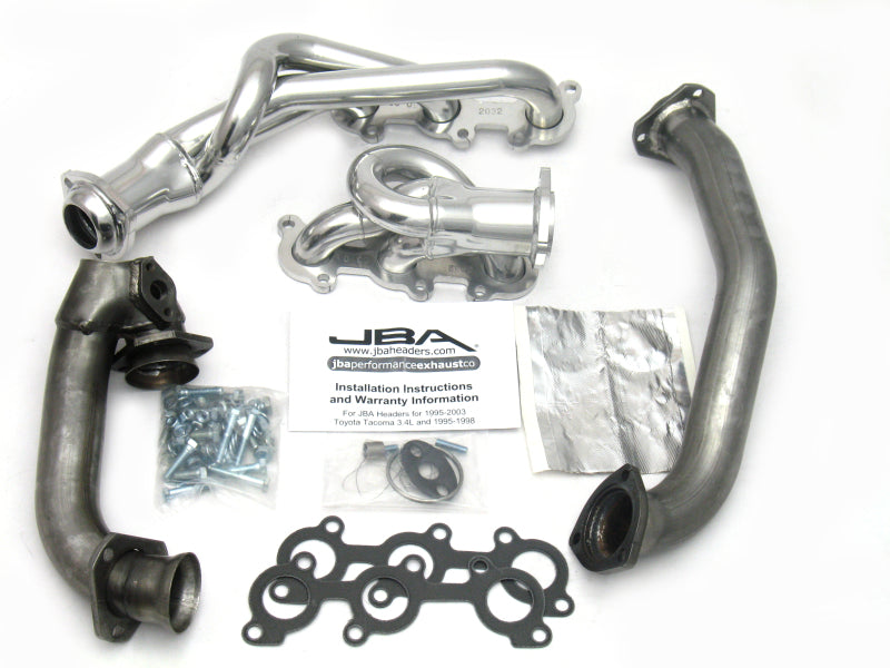 JBA 01-04 Toyota 3.4L V6 w/o EGR 1-1/2in Primary Silver Ctd Cat4Ward Header - DTX Performance