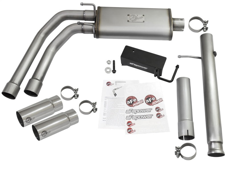 aFe Rebel Series CB 3in Middle Side Exit SS Exht w/Polish Tips 09-16 Chevy Silverado/GMC Sierra 1500 - DTX Performance