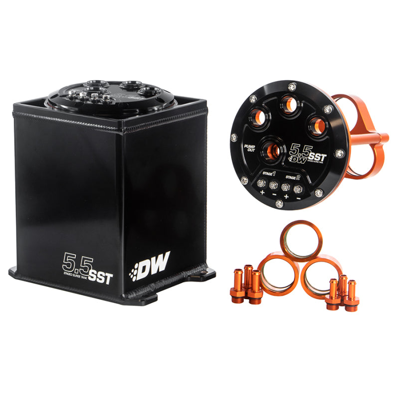 DeatschWerks 5.5L Modular Surge Tank (1-3 DW200/300/400 Fuel Pumps) (Pumps Not Included) - DTX Performance