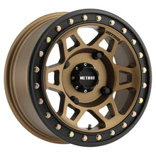 Load image into Gallery viewer, Method MR405 UTV Beadlock 15x7 5+2/38mm Offset 4x136 106mm CB Method Bronze Wheel - Matte Black Ring - DTX Performance