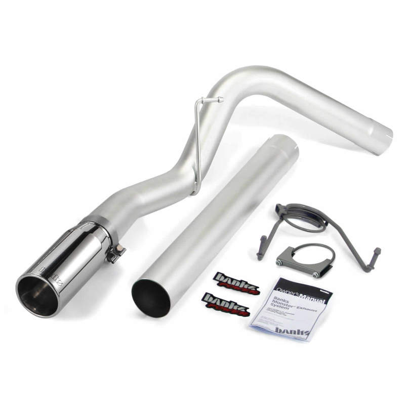 Banks Power 07-12 Dodge 6.7L SCLB-Mega Cab-SB Monster Exhaust Sys - SS Single Exhaust w/ Chrome Tip - DTX Performance