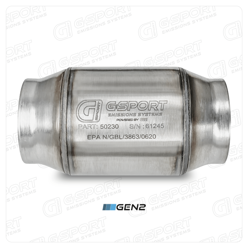 GESI G-Sport 400 CPSI GEN 2 EPA Compliant 3.0in Inlet/Outlet Catalytic Converter-4in x 4in-350-500HP - DTX Performance